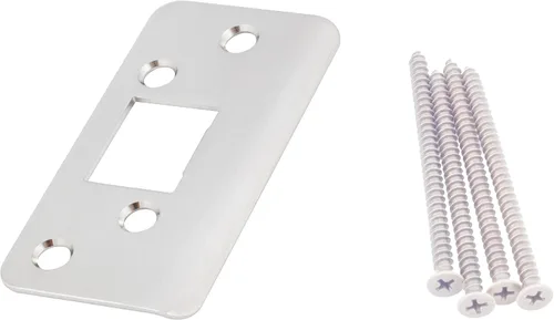 Vista 4 de Stone Harbor Hardware Jamb Saver Strike Plato, 1-7/8" x 3-5/8", 2-1/4" de centro a centro, latón antiguo