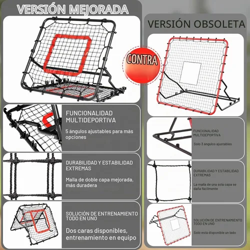 Vista 4 de Storgem Baseball Softball Rebounder Net,Multi-Sport Pitch Back Rebound Net