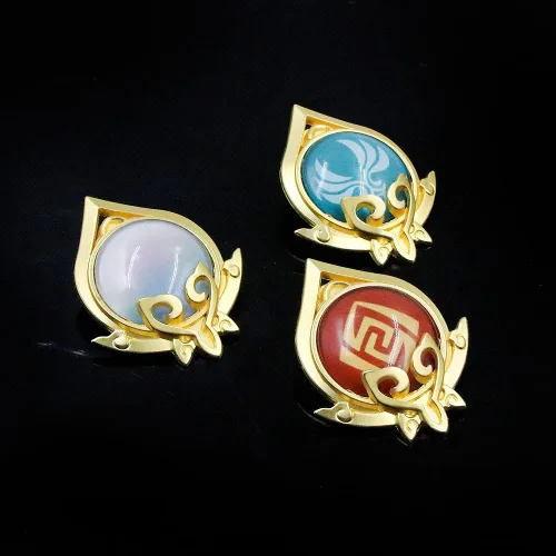 Vista 6 de Genshin Impact Vision Broche Pines Broche luminoso Ojo de Dios Accesorios para proyectos de juego para mujer