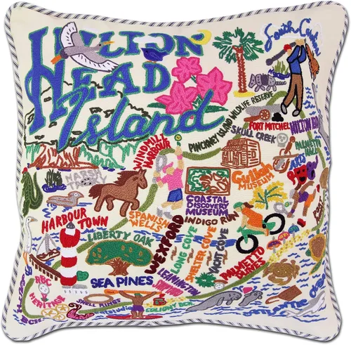 Vista 156 de Catstudio Almohada decorativa bordada a mano de Texas