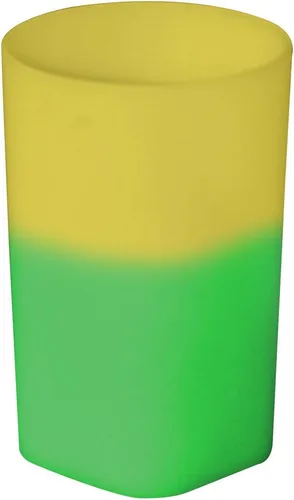 Vista 6 de Vaso de chupito de plástico que cambia de color de 2 onzas, parte inferior cuadrada única, libre de BPA y reutilizable, diseño de parte superior