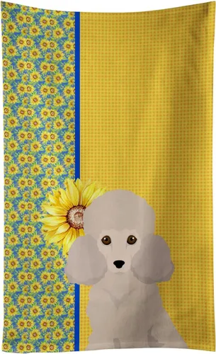 Vista 134 de Caroline's Treasures WDK5313KTWL - Toalla de cocina con diseño de girasoles de verano, color negro y tostado, Airedale Terrier, toalla de mano