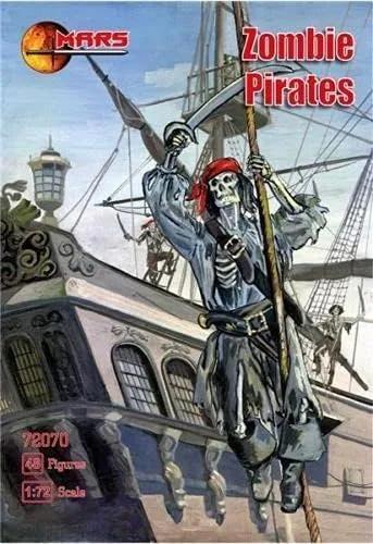 Vista 2 de Mars Figures 72070-1/72 Kit de modelado de plástico a escala Zombie Pirates, kit