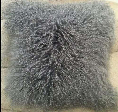 Vista 16 de Funda de almohada de piel de cordero mongol negra lujosa, funda de cojín de piel de oveja suave de felpa, funda de almohada de piel suave, funda