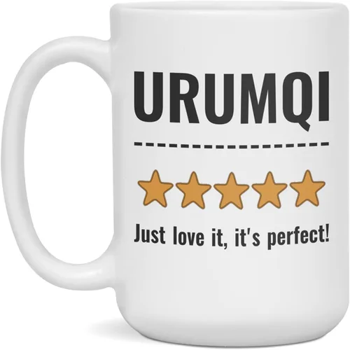Vista 3 de Urumqi Just love it, it's perfect - Taza de café de cerámica, 11 onzas, color blanco