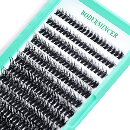 Vista 19 de Bodermincer 7D/10D/20D/30D/40D/50D/60D/80D/100D Rizo D, 240 unidades, extensiones de pestañas postizas, individuales y en racimo, pestañas falsas