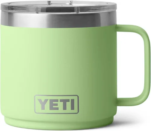 Vista 11 de YETI Rambler - Taza apilable de 14 onzas, aislada al vacío, de acero inoxidable con tapa MagSlider Stackable Violeta ultramar