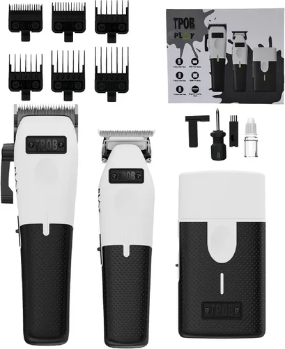 Vista 16 de TPOB Play Barber - Cortapelos para hombre 7500 RPM con empuñaduras de goma (negro, paquete de 4)