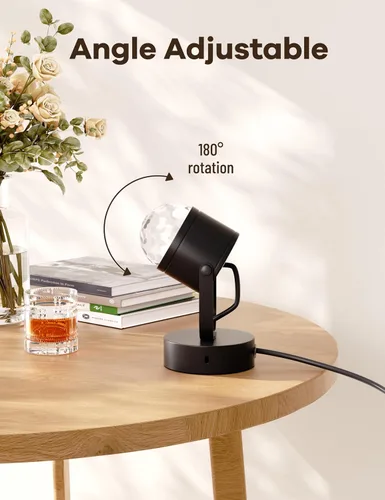 Vista 2 de Joyzy Lámpara de Mesa de Ondas Oceánicas Dinámicas Enchufable, Proyector de Luz Nocturna de Ondas de Agua para Habitación, Fiesta, Decoración