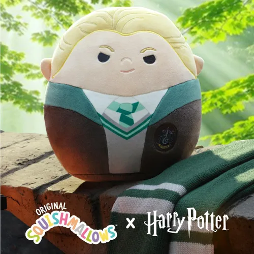 Vista 2 de Squishmallows Peluche original de Draco Malfoy de 10 pulgadas de Harry Potter, ultrasuave y oficial de Jazwares (tamaño mediano)