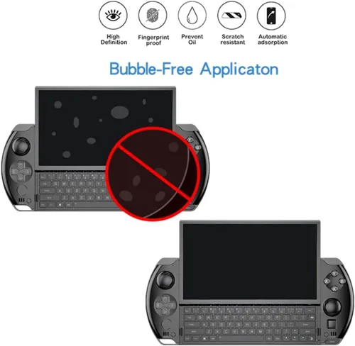 Vista 2 de MIHENCE Protector de pantalla compatible con GPD Win 4, película protectora PET Premium Real HD compatible con GPD Win consola de juegos portátil