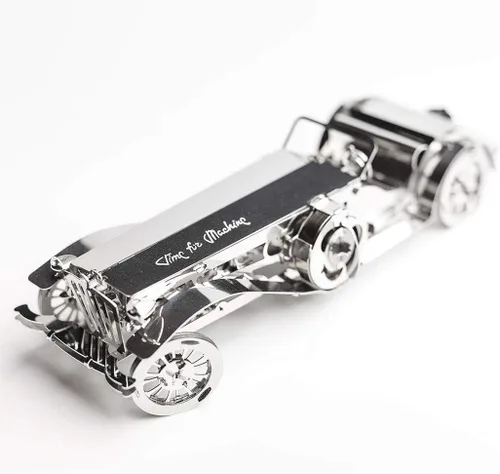 Vista 4 de Kit de modelo de coche 3D Glorious Cabrio2 - Auto retro de cuerda móvil coleccionable Rompecabezas 3D para adultos - Kit de bricolaje de metal