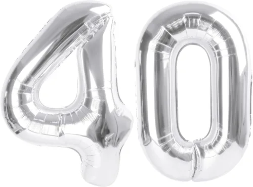 Vista 81 de Globos con números de 40 pulgadas, color negro, para decoraciones de cumpleaños de 10 a 100 años Jumbo 40In & Vibrant Color, With Hanging Holes