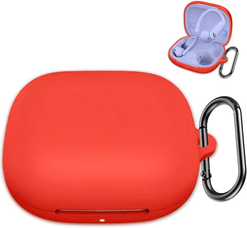 Vista 10 de Funda compatible con Beats Powerbeats Pro 2, funda protectora completa de silicona suave con llavero para mujeres y hombres, compatible con Beats