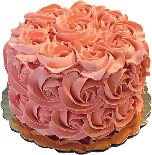 Vista 10 de Pastel falso de roseta azul hecho a mano por Dezicakes - Pastel falso - Pastel artificial