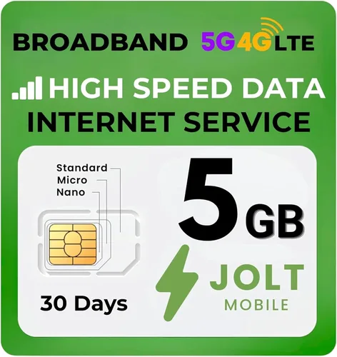 Vista 12 de Kit de iniciación - Tarjeta SIM de datos Jolt Mobile para cámara, rastreadores GPS, routers, tabletas y dispositivos IoT - Kit SIM 3 en 1, estándar