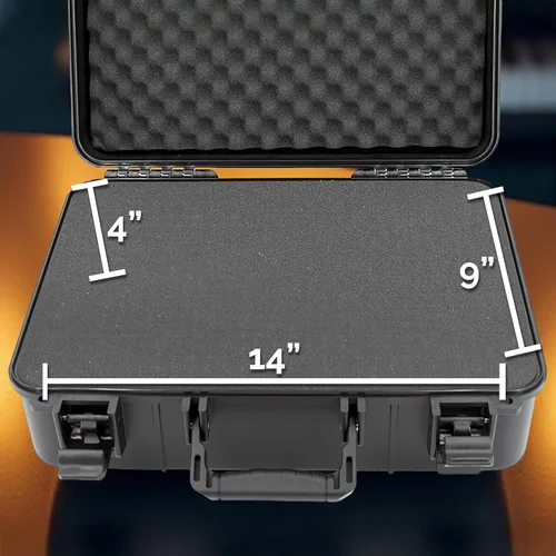 Vista 9 de CASEMATIX Funda de micrófono inalámbrico – Estuche rígido para micrófono con espuma personalizable, compatible con Sennheiser, Shure