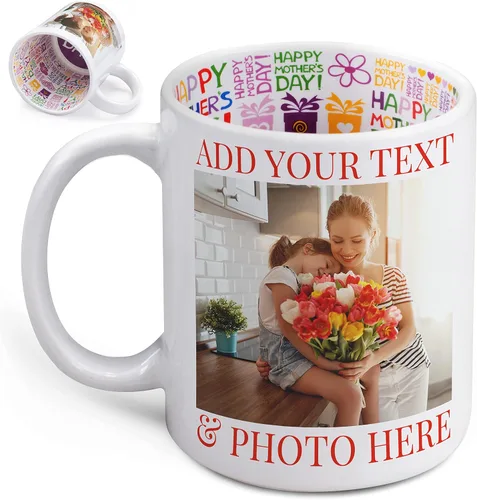 Vista 16 de Taza de café con foto personalizada, 11-15 onzas, taza personalizada con imagen, texto y nombre, regalos personalizados para novio, novia, mejor