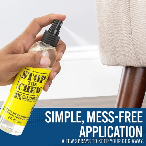 Vista 8 de Spray profesional anti mascadas para perros y cachorros, sin alcohol, disipador amargo más poderoso, 8 onzas