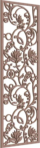 Vista 126 de Caspian Paneles de pared de madera con calado decorativo perforado, 9 3/8 pulgadas de ancho x 24 3/8 pulgadas de alto x 1/4 de alto, cereza