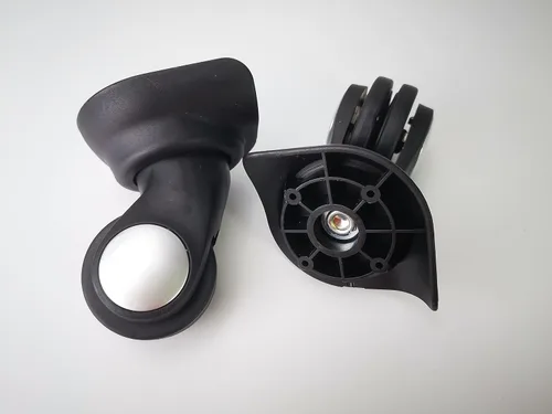 Vista 17 de Zoofen Ruedas de equipaje de repuesto para maleta, color negro, ruedas de repuesto para maleta con 4 agujeros para tornillos (Z-293)