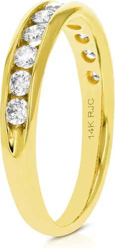 Vista 22 de VIR JEWELS Alianza de boda de diamante de 1/4 quilates a 1 cttw para mujer, anillo de boda de diamante de ajuste cómodo en juego de canales de oro
