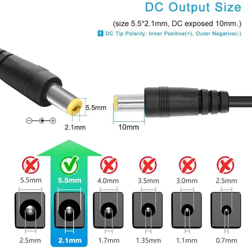 Vista 5 de Adaptador de corriente DC12 V 2A, SANSUN transformadores de AC100-240 V a DC12 V, fuente de poder de conmutación para tiras de luces LED de 12 V