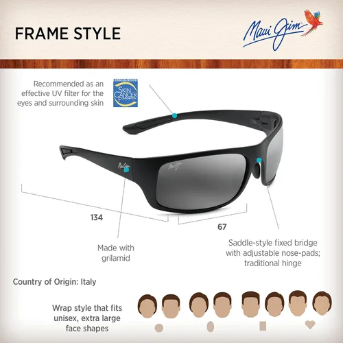 Vista 6 de Maui Jim Gafas de sol polarizadas de onda grande para hombre y mujer