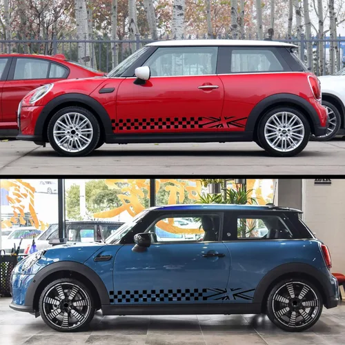 Vista 3 de 2 calcomanías universales de 78.7 pulgadas para la carrocería del lado del automóvil, calcomanías autoadhesivas para tira lateral, calcomanías