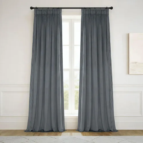 Vista 25 de HPD Half Price Drapes Cortinas Opacas de Terciopelo - 84 Pulgadas de Largo 1 Panel Cortina Opaca Signature Plisada para Sala de Estar y Dormitorio