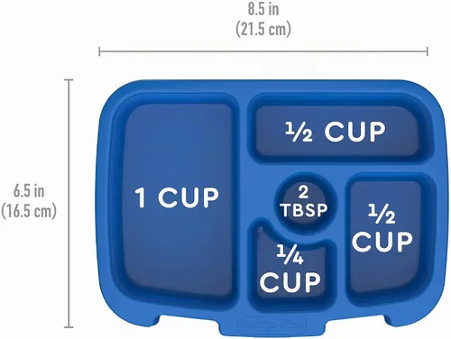 Vista 4 de Bentgo Bandeja de repuesto para niños, cubierta transparente, 5 Azul