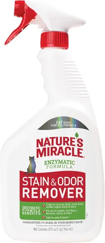 Vista 10 de Nature's Miracle Gato removedor de manchas y olores, fórmula de control de olores, verter