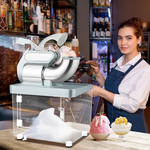 Vista 9 de Máquina de cono de nieve ARLIME, máquina de hielo afeitada comercial de 660 LBS/H 300W Plateado