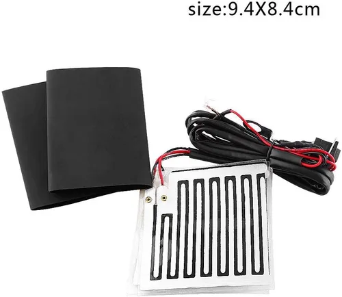 Vista 5 de Calentadores de manos para cuatrimoto, calentador de manillar + almohadillas de agarre calentadas de 12 V, calentadores de manos para manillar