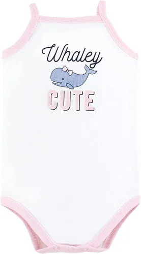 Vista 5 de Hudson Baby baby-girls Cotton Sleeveless Bodysuits