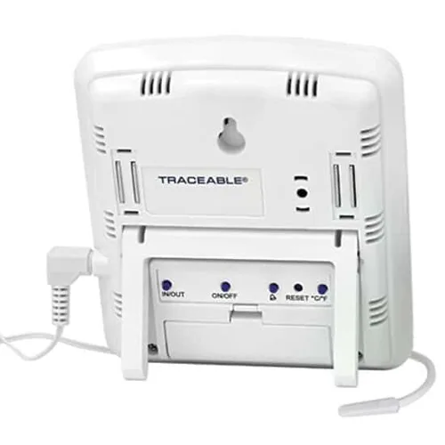 Vista 2 de Termómetro digital rastreable para nevera/congelador Jumbo con calibración; 1 sonda de alambre