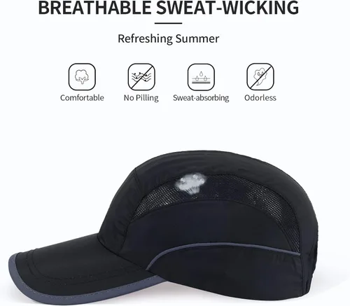 Vista 73 de Gorra deportiva de malla ligera de secado rápido para hombres y mujeres