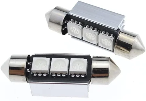 Vista 5 de Bombillas LED Festoon 6411 6418 C5W de 9 a 30 V extremadamente brillantes, sin errores, 1.5 pulgadas, 1.417 in para luces de cúpula de mapa