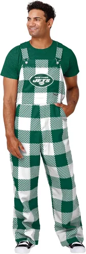 Vista 9 de FOCO NFL mens Nfl Team Logo Plaid Bib Overalls