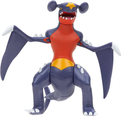 Vista 5 de Pokémon Garchomp - Figura de batalla de 4.5 pulgadas, figura de Garchomp lista para batalla con ataque de cola
