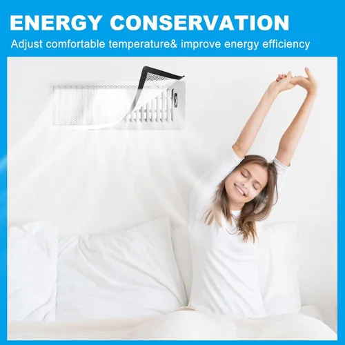 Vista 7 de 4 fundas magnéticas de ventilación blancas, cubiertas magnéticas de ventilación de 4 x 10 pulgadas con pantalla de malla para registros