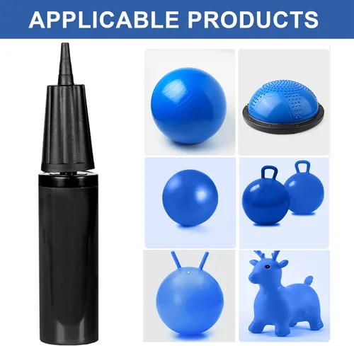 Vista 2 de Exercise Ball Pump, Hand Air Pump for Stability Workout Yoga Ball, with 10 Plugs for Valve & 2 Plug Remover for Easy Deflation