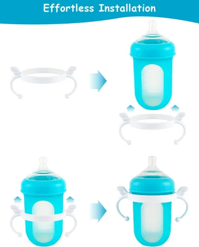 Vista 6 de Asas de biberón para biberones Boon, soporte ergonómico para botellas para recién nacido, 3