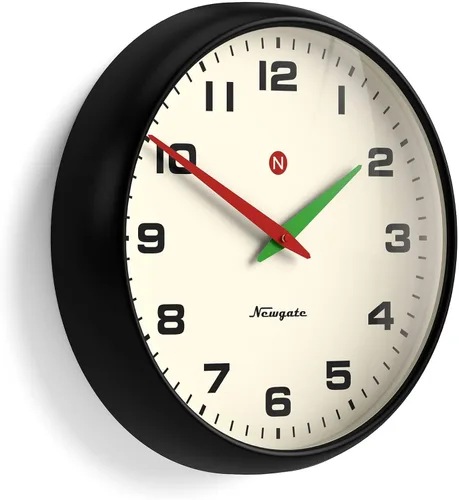Vista 8 de NEWGATE® Superstore Reloj de pared Reloj de metal retro grande 16 pulgadas Acabado cromado Lente de vidrio convexo Pieza de diseño
