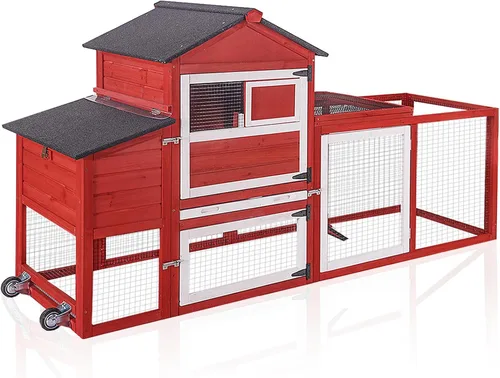 Vista 13 de Aivituvin Puerta automática de gallinero con calefacción, abridor automático resistente a la intemperie para gallineros/carreras de patos, modos