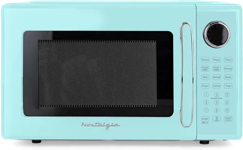 Vista 49 de Nostalgia Horno microondas para encimera con interior fácil de limpiar, microondas retro con pantalla LED y bloqueo para niños, horno compacto