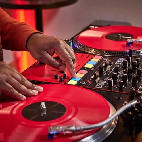 Vista 21 de Pioneer DJ DJM-S5 Mezclador de 2 canales para Serato DJ, rojo/negro