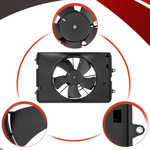 Vista 2 de PartsFlow Asamblea del ventilador de refrigeración del radiador lado izquierdo del conductor para 2006 2007 2008 Honda Ridgeline 620-273