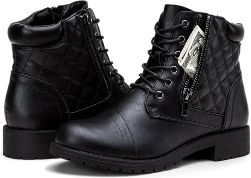 Vista 8 de Vepose - Botas de combate a la moda para mujer, altura al tobillo