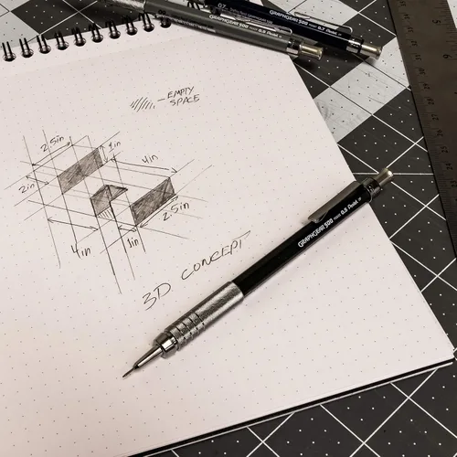 Vista 6 de Pentel Arts GraphGear 500 - Lápiz de dibujo premium, 0.012 in, barril marrón, paquete de 1 (PG523EPABP)